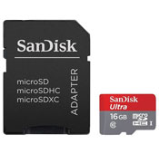 SanDisk Ultra UHS I U1 Class 10 80MBS 16GB microSDHC With Adapter