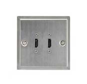 NETPLUS NP-00468 Silver 2 Port Face Plate