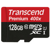 Transcend Premium 128GB U1 C10 MicroSDXC Memory Card