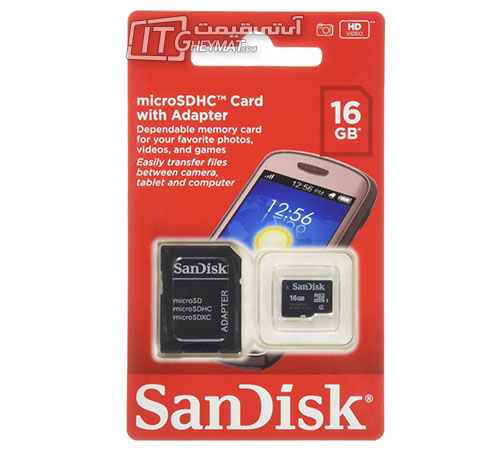 کارت حافظه میکرو اس دی سن دیسک کلاس 4 ظرفیت 16GB