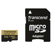 Transcend Ultimate 64GB UHS-I U3 Class 10 95MBps 633X microSDXC Card