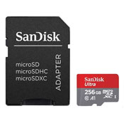 Sandisk Ultra 256GB UHS-I U1 Class 10 And A1 95MBps 633X microSDXC With Adapter