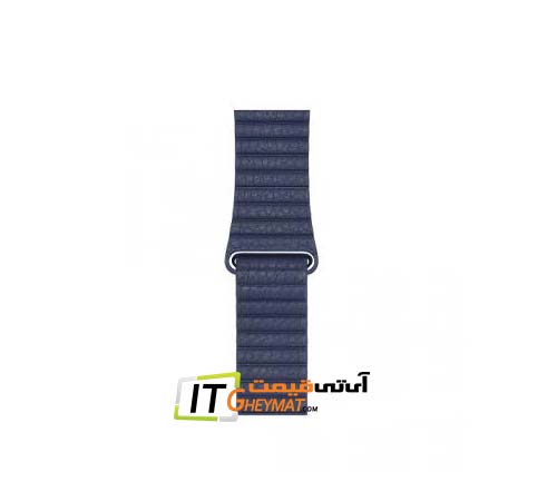 ساعت هوشمند اپل استیل 42 Leather Loop Midnight Blu