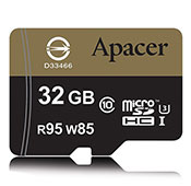Apacer C10 U3 32GB MicroSDHC Memory Card