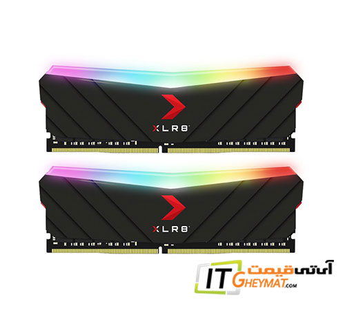 رم دسکتاپ پی ان وای DDR4 تک کاناله 3200 مگاهرتز XLR8 RGB 8GB
