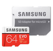 Samsung 64GB EVO Plus MicroSDXC Memory Card