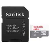 SanDisk Ultra UHS-I Class 10 48MBps 320X 16GB microSDHC With Adapter