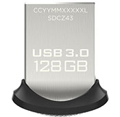 Sandisk Ultra Fit SDCZ43 USB 3.0 128GB Flash Memory