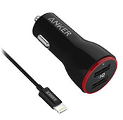 Anker B2310 PowerDrive 2 Car Charger With Lightning Cable
