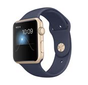 Apple Watch 42mm Gold Aluminum Case with Midnight Blue Sport Band Lavender Sport Band
