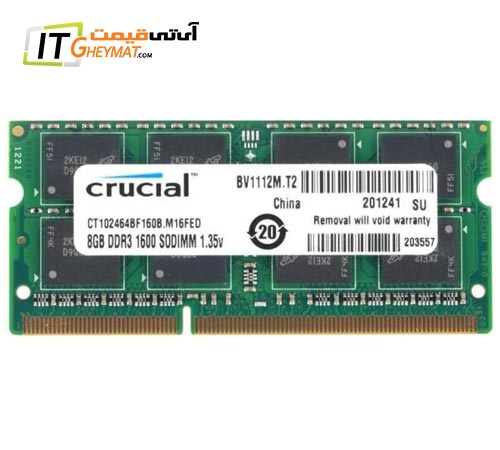 رم لپ تاپ کروشیال 8گیگابایت DDR3 1600