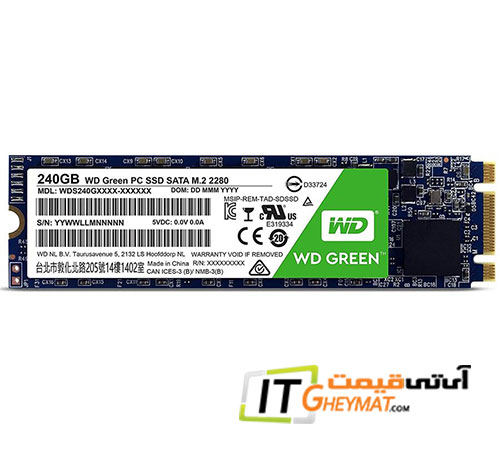 حافظه اس اس دی وسترن دیجیتال Green 240GB M.2 WDS240G1G0B