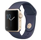 Apple Watch 2 Gold Aluminium Case 42mm Midnight Blue Band