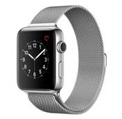 Apple Watch 2 42mm StainLess Steel Case Silver Milanese Loop