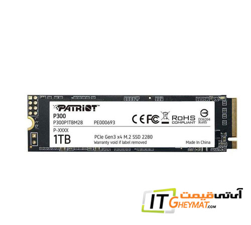اس اس دی پاتریوت P300 SOLID STATE DRIVE M.2 2280 NVMe PCIe 1tb