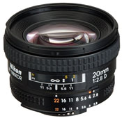 Nikon AF NIKKOR 20mm F2.8D Camera Lens