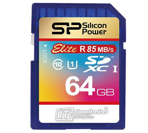 کارت حافظه SDXC سیلیکون پاور Elite 64GB C10 سرعت 85MBps