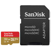 Sandisk Extreme V30 UHS I U3 Class A1 100MBps 667X 32GB microSDXC With Adapter