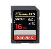 SanDisk Extreme Pro UHS I U3 Class 10 95MBps 633X 16GB microSDHC 
