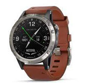 garmin D2 Delta Aviator watch with brown leather