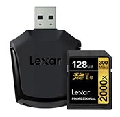 Lexar Professional UHS-II U3 Class 10 2000X SDXC With UHS-II Reader-128GB