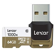 Lexar Professional UHS-II U3 Class 10 1000X microSDHC USB 3.0 Reader-64GB