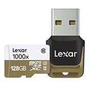 Lexar Professional UHS-II U3 Class 10 1000X microSDHC USB 3.0 Reader-128GB