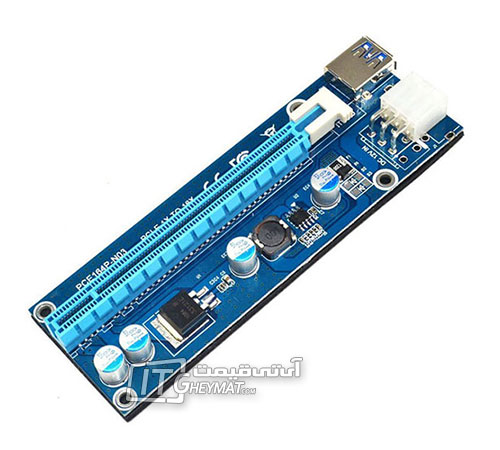 رایزر کارت سرور 4 پین PCIE 1X to PCIE 16X