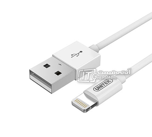 کابل شارژر موبایل اپل یونی تک USB2 1m Y-C499WH