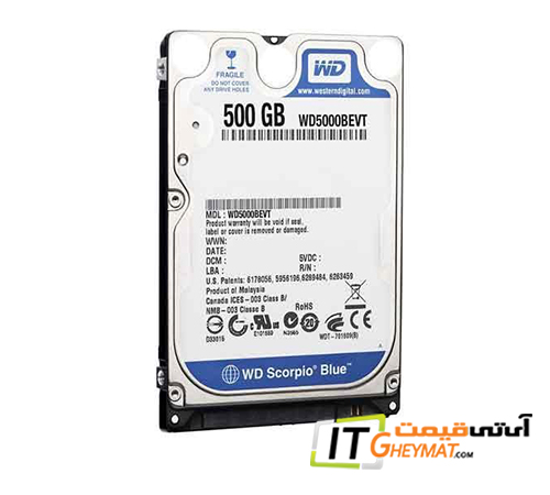 هارد دیسک لپ تاپ وسترن دیجیتال  500GB Blue WD5000BPVT