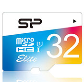 Silicon Power Color Elite 32GB MicroSDHC Memory Card