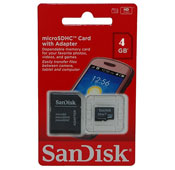 SanDisk 4GB C10 MicroSDHC Memory Card