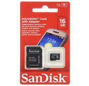 SanDisk 16GB C10 MicroSDHC Memory Card