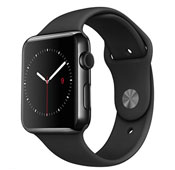 Apple Watch 2 Black S-Steel Case Black 42mm Band